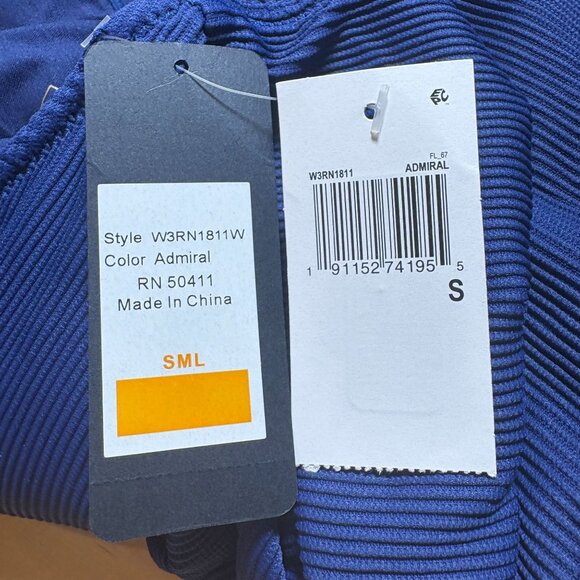 RACHEL Rachel Roy Ribbed One-Shoulder 1-Piece Swimsuit Blue Size Small NWT! - Picture 4 of 7